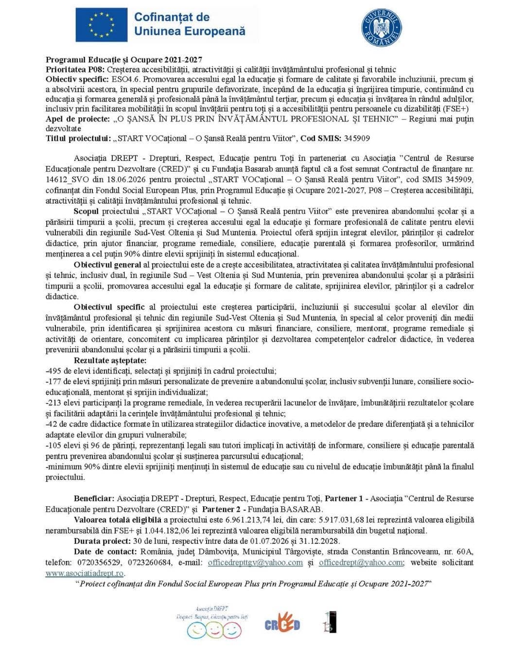 START VOCațional – O Șansă Reală pentru Viitor